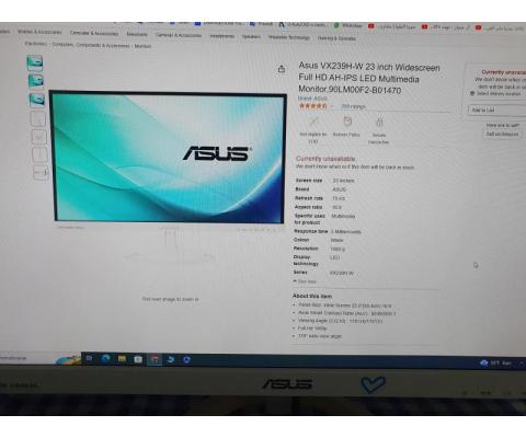 Gaming monitor ASUS VX239H-W FULL HD IPS